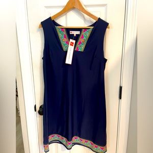 Jude Connally Carissa Blue Paisley Dress size Large - New With Tags
